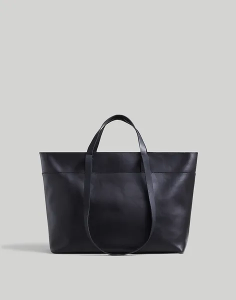 The Zip-Top Essential Tote in Leather
