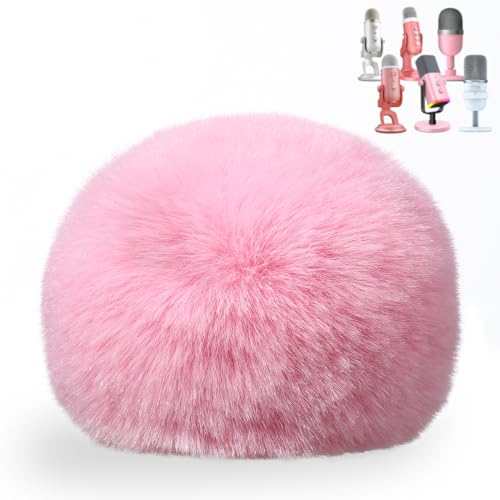 ZealSound Blue Yeti Pop Filter for Blue Yeti Microphone,Mic Foam Cover with Furry Windscreen Muff windshield for ZealSound K66/Yeti/Yeti X/Nano/Yeti Pro/AM8/SoloCast and More USB Mics (Pink) - Pink