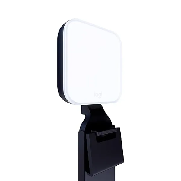 Logitech for Creators Litra Glow Premium LED Streaming Light with TrueSoft, adjustable monitor mount, brightness & color temp settings, desktop app control for PC/Mac - Graphite - Litra Glow