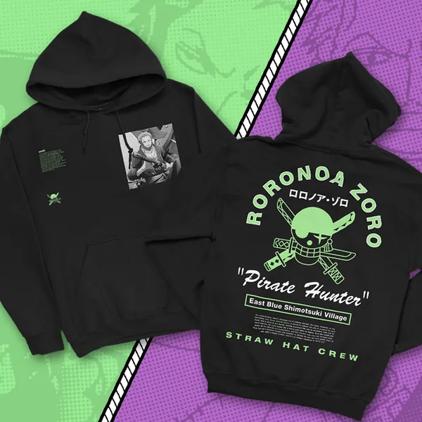 One Piece - Roronoa Zoro Pirate Hunter Hoodie - Crunchyroll Exclusive! | L