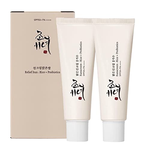 Joseon Relief Sun Sunscreen Korean Sunscreen, Joseon Sunscreen SPF50+ PA+++, Korean Rice Organic Sunscreen Skin Care Solution, Nourishing Skin Protection and UV Defense (2PC)