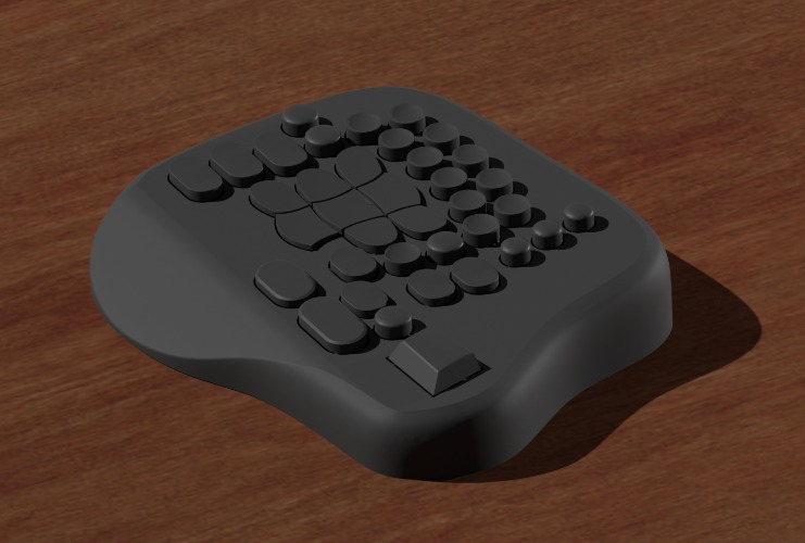 ErgoStrafer: Merc Stealth replacement | Black / No Encoders / Classic plus Z and X with brown tactile switches