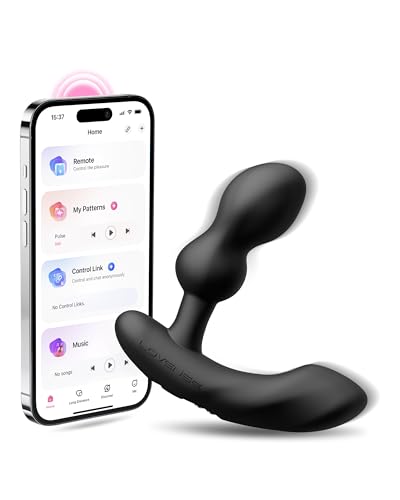 LOVENSE Edge 2 Prostate Massager Male Sex Toy, Remote Control Prostate Perineum Anal Vibrator Toys for Men's Pleasure, Dual Motor Anal Plug Dildo for Beginner Advanced Player