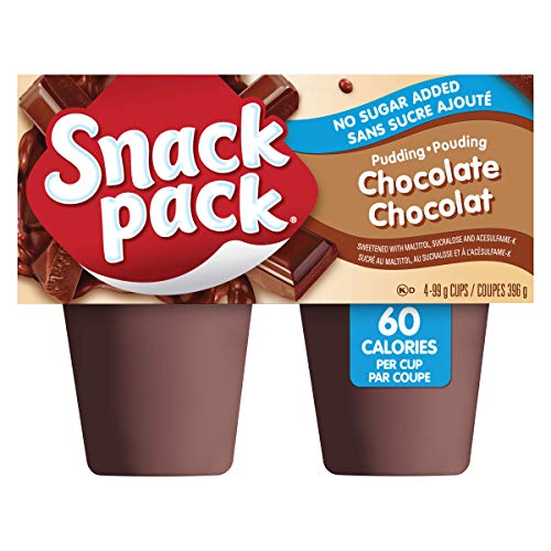 Snack Pack Pudding, Chocolate, 99 Grams (Pack of 4 cups) - Chocolate - 99 Grams (Pack of 4 cups)