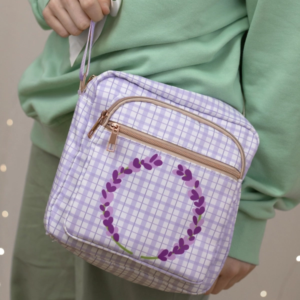 Lavender Sprigs Plaid Side Bag! *PREORDER*