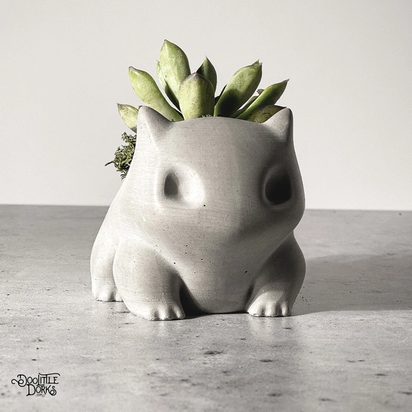 Bulbasaur Planter | Concrete Succulent Planter | Office Decor | Home Decor | Modern Planter