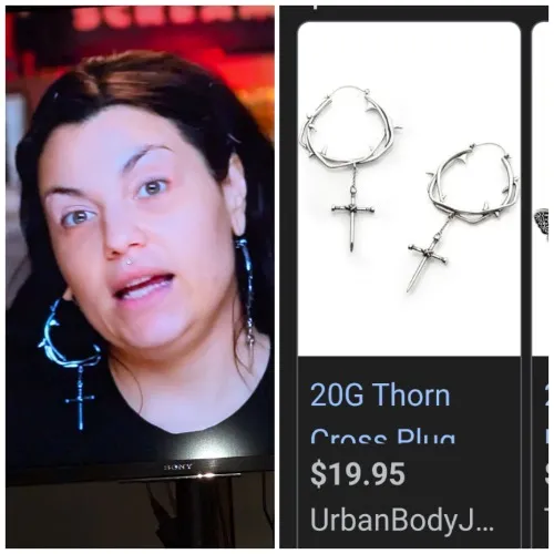 20G Thorn Cross Plug Hoops | Default Title