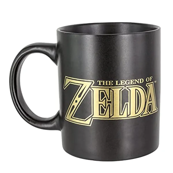 The Legend of Zelda Hyrule Ceramic Coffee Mug - Officially Licensed Nintendo Legend of Zelda Merchandise PP3021NN Black & Gold