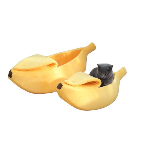 Creative Banana Winter Cat Bed - XL / Yellow