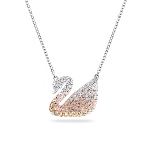 Swarovski Iconic Swan Crystal Necklace and Earrings Jewelry Collection - Ombre Crystal Necklace