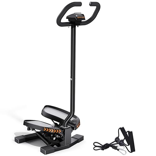 Sportsroyals Stair Stepper for Exercises-Twist/Mini Stepper with Resistance Bands and 330lbs Weight Capacity - Stepper with handlebar