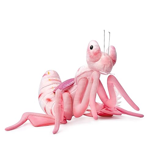 ZHONGXIN MADE Large Pink Mantis Plush Toy - Realistic Pink Mantis Stuffed Animals 15in, Lifelike Pink Praying Orchid Mantis Insect Toys Real Plushie Toy, Unique Plush Gift Collection for Kids - Big Pink Mantis