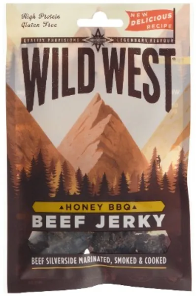 Wild West Honey BBQ Beef Jerky, 35 g, Pack of 12