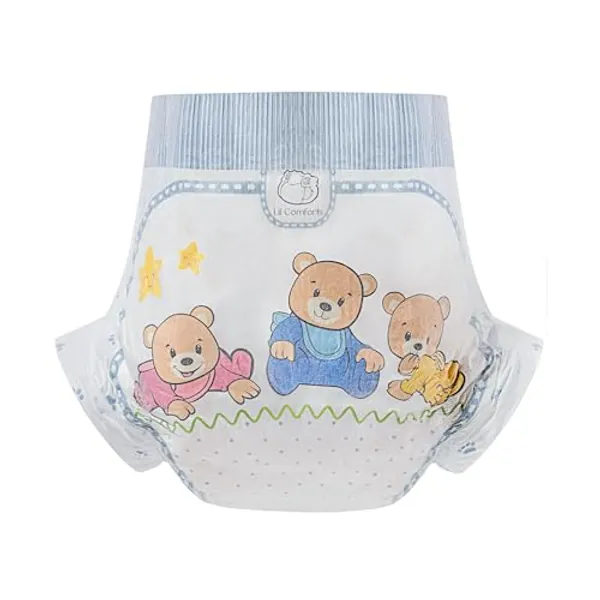 Lil Comforts Adult Diapers for Men and Women, Day and Night Diapers for Adults, Comfortable and Secure Fit (Large)
