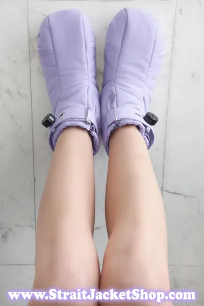 Purple Restraining Booties - Soft Padded Booties For Little One / ABDL / Adult Baby Diaper Lover / Bondage / Baby Purple / DDLG
