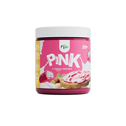 Protella Store - Cremas Proteicas - Protella Pink 250gr - Crema Rosa Proteica De Chocolate Con Avellanas Tostadas. Sin Azúcares Añadidos Y Sin Aceite De Palma Con 20% De Proteína