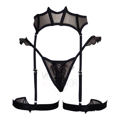 Bratty Devil Lingerie - Black / Bottom / S/M