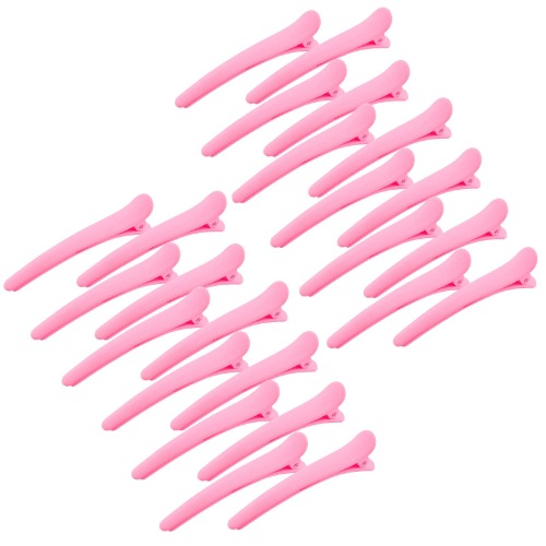 24 PCS Pink Hair Clips for Styling Sectioning, YISSION 3.1 Inch Matte Alligator Hair Clips Hair Barrettes No Crease Duck Billed Hair Clip, Hair Styling Accessories for Women Girls - Pink