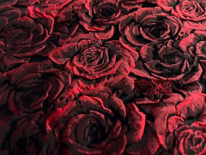 20%OFF-Fashion jacuqard fabric, rose style jacquard fabric, wedding fabric, by the yard