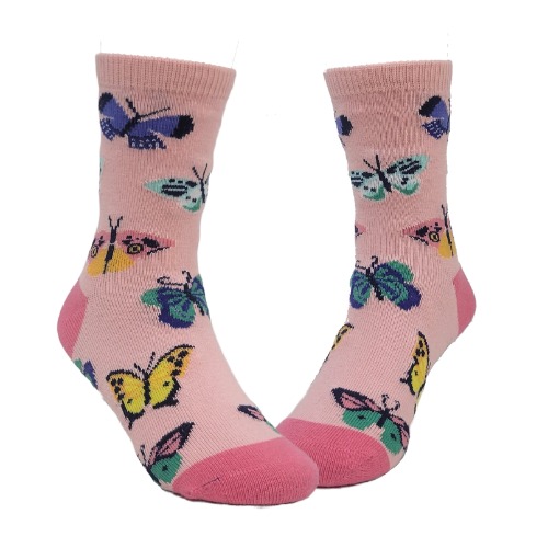 BUTTERFLY MIGRATION Pattern Socks (Ages 1-2, 3-5) - (Ages 1-2)