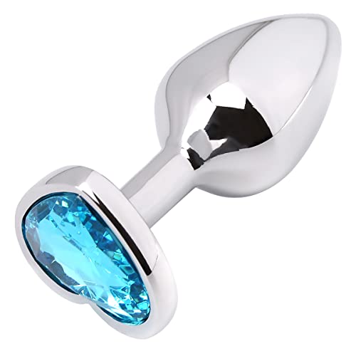 Akstore Small Fetish Anal Plug Butt Heart Personal Sex Massager(Light Blue) - Light Blue