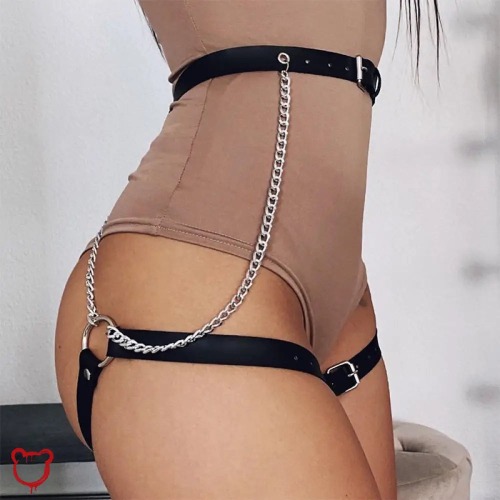 Gothic Faux Leather Garter Belt