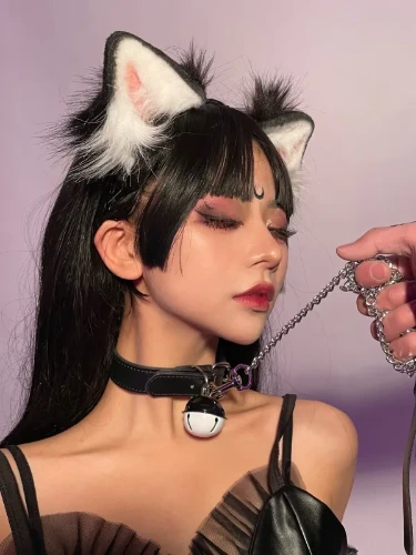 [$50.75]Electric Waggle Version Available Faux Fur Alaskan Dog Ears KC