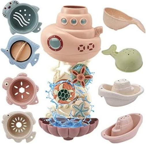 Boat & Water Wheel Bath Set