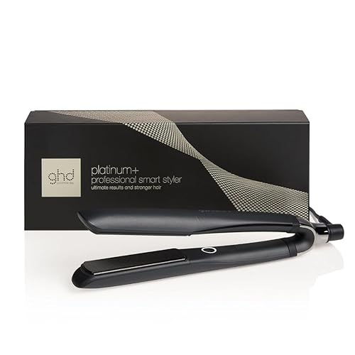 ghd Platinum+ Haarglätter & Professioneller Styler in Schwarz - Stärkeres Haar, Mehr Glanz, Farbschutz - Für Alle Haartypen - New Packaging
