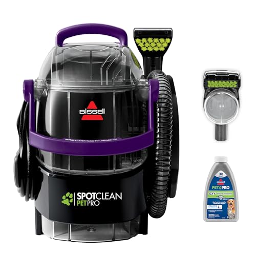 BISSELL SpotClean Pet Pro Portable Carpet Cleaner, 2458, Grapevine Purple, Black, Large - Grapevine Purple, Black