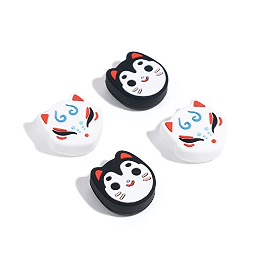 GeekShare Cute Animal Theme Thumb Grip Caps,Compatible with Nintendo Switch/OLED & Switch Lite,Soft Silicone Joystick Cover,4PCS