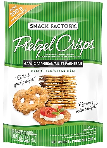Snack Factory Pretzel Crisp Pretzel Crisps, Garlic Parmisan, 200g - Garlic Parmesan