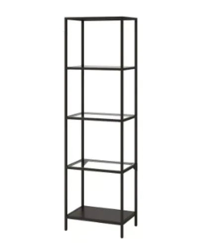 VITTSJÖ Spojene police - crnosmeđa/staklo 51x175 cm