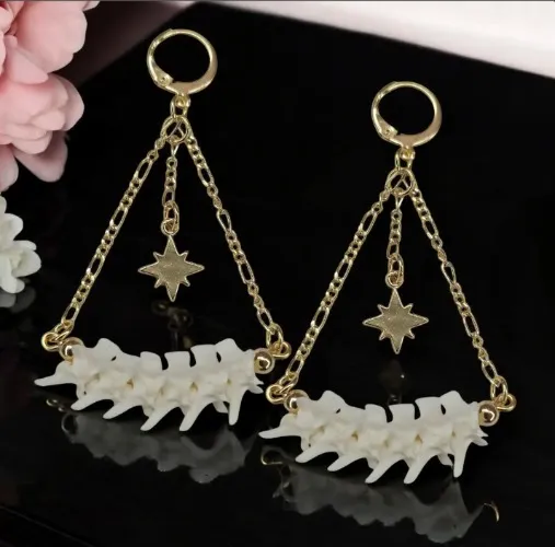 fake snake bones earrings