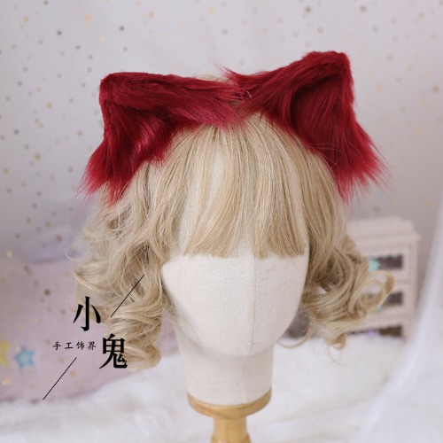 Luxury Realistic Neko Ears (Handmade!) - Red