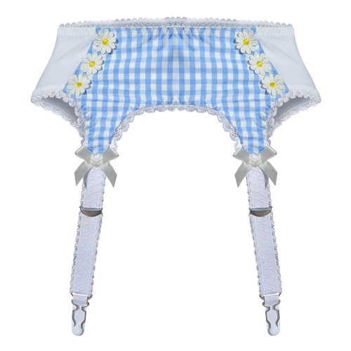 Daisychain gingham suspender belt