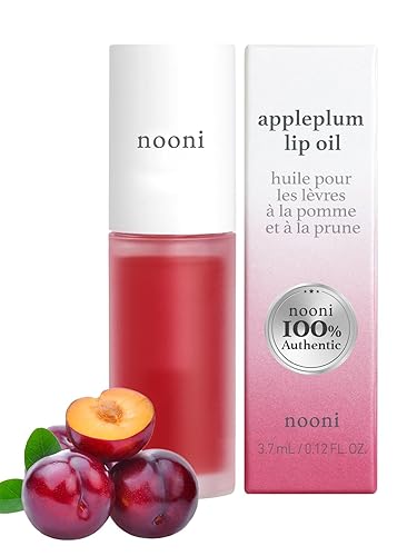 NOONI Korean Lip Oil - Appleplum | Lip Stain, Gift, Long-Lasting, Moisturizing, Plumping, Revitalizing for Dry Lips, Waterproof, No Peel Off, Korean Lip Tint, Vegan, 0.12 Fl Oz - 03. Appleplum
