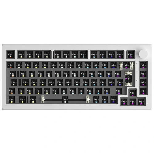 AKKO 5075B Via Barebone Gaming Tastatur, 75% - ANSI, Moon White