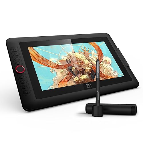 XPPen Upgraded Artist13.3 Pro V2 Drawing Tablet with Screen, 16384 Pen Pressure X3 Pro Stylus Pen Display, 99% sRGB Full-Laminated AG Screen Graphic Tablet with Stand, Red Dial, 8 Shortcut Keys 13.3" - 13.3 INCH - with Shortcut Keys