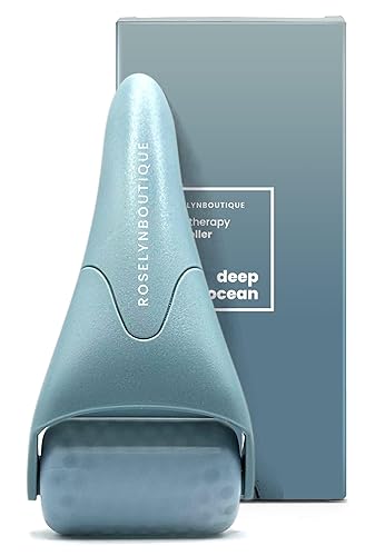 ROSELYNBOUTIQUE Ice Roller for Face Wrinkles Fine Lines Puffiness Stick Massager Facial Skin Care Tools Self Care Gifts for Men Women (Deep Ocean) - Deep Ocean