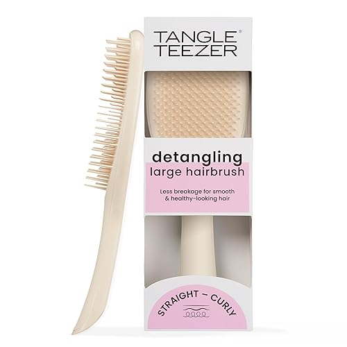 Tangle Teezer Ultimate Detangler Hairbrush for Wet & Dry Hair, Eliminates Knots & Reduces Breakage for Long, Thick, & Curly Hair Types, Large, Vanilla - Vanilla