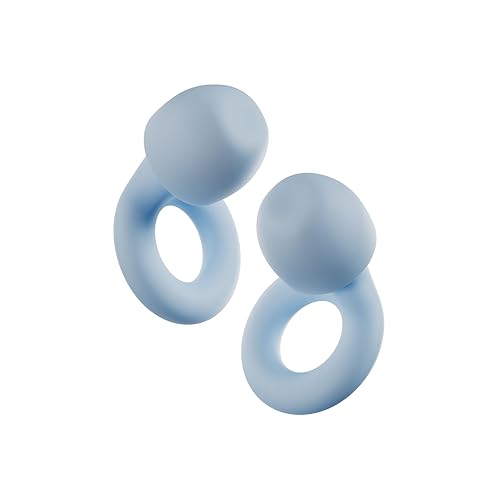 Loop Quiet 2 Earplugs – Ultra-Comfy Reusable Noise-Reducing Earplugs for Sleep, Deep Focus, Travel, Noise Sensitivity | Flexible Hearing Protection | Customizable Fit | 24dB (SNR) Noise Reduction - Bubble Blue