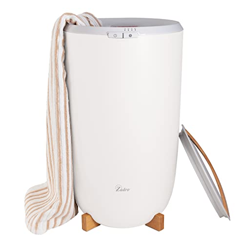 Zadro Large Hot Towel Warmer Bucket Timer Electric Towel Warmer for Bathroom Auto-Shut Off Heated Towel Warmer Spa (Large | 20L | 12" Dia. x 21" Tall, White) - Large | 20L | 12" Dia. x 21" Tall - White