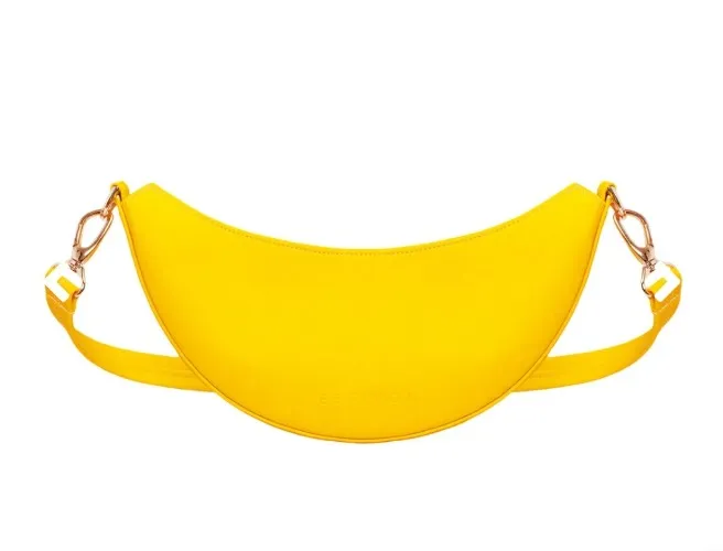 MINI HOBO CORN SUMMER – BANANA YELLOW - ESTIMON. Plant-based, vegan bags.