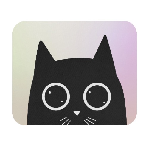 Cute Cat Mouse Pad - 9" × 8" / Rectangle