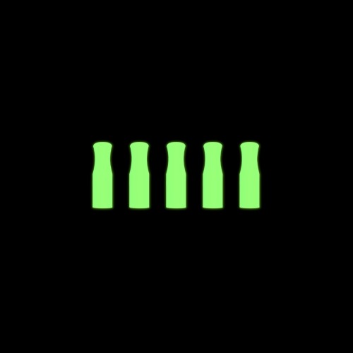 8mm Tips (5 Pack) - Glass Straws & 8mm Stainless Steel Straws | Glow in the Dark