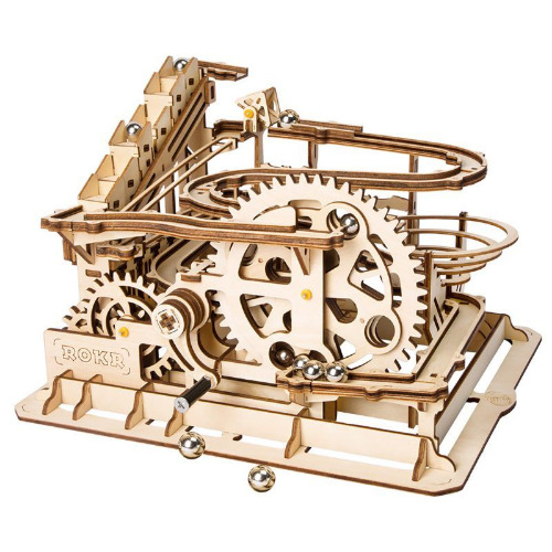 Robotime 3D Wooden Puzzle Marble Race Run Track, Model Building Kit - LG501 Waterwheel Coaster