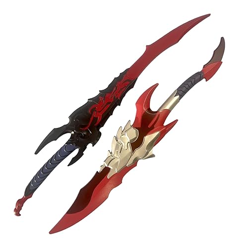 2 Pcs Set Medieval Fantasy Solo Leveling Kamish Wrath Foam Dagger for Cosplay, Collection, Roleplaying, Prop, Costume, Christmas