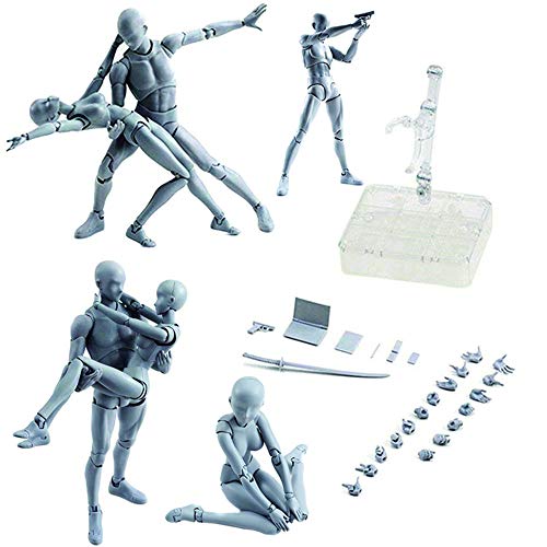 Action Figures Body Kun DX & Body-Chan DX PVC Figure Model Drawing for SHF S H Figuarts (Female+Male) with Box