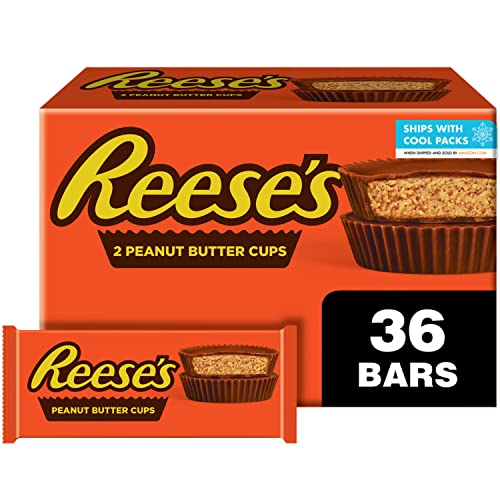 REESE'S Milk Chocolate Peanut Butter Cups, Candy Packs, 1.5 oz (36 Count) - 1.5 Ounce (Pack of 36)